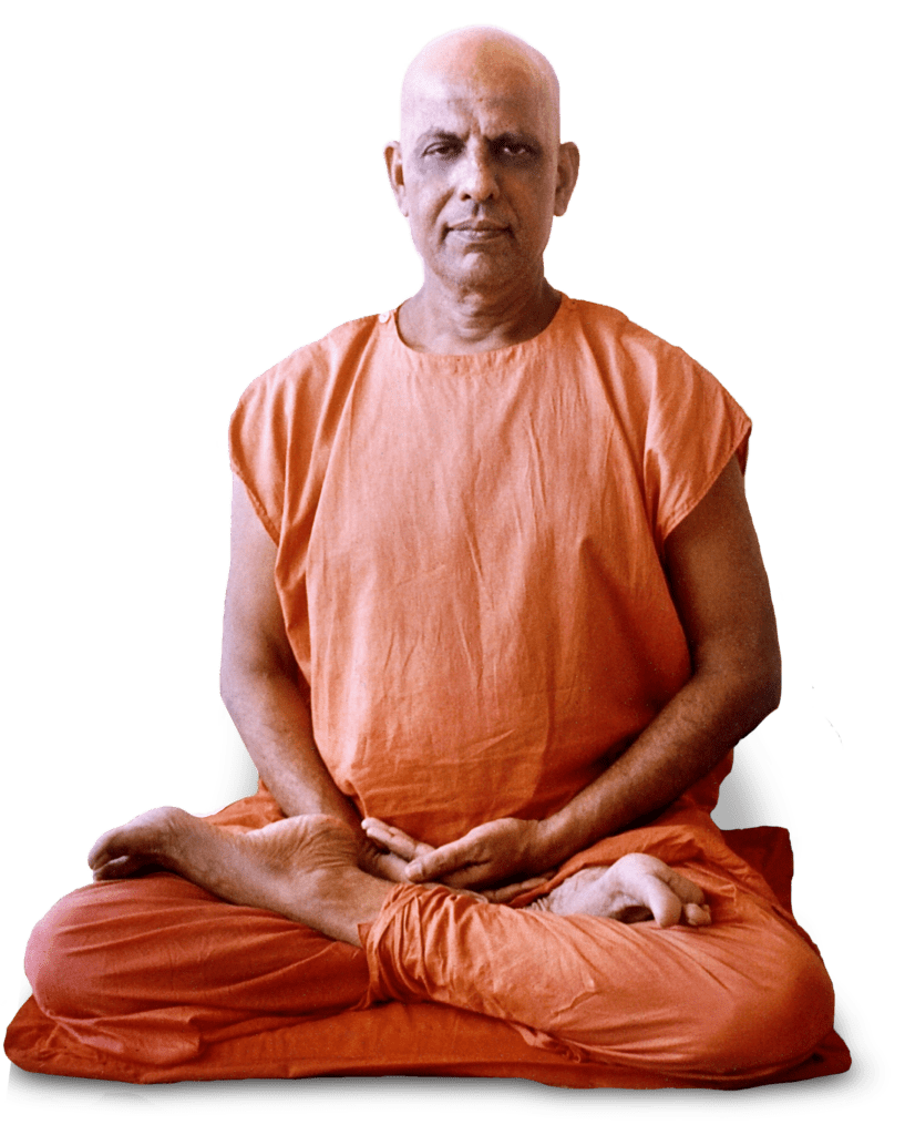 Swami Kripalvananda seated in a meditative pose.