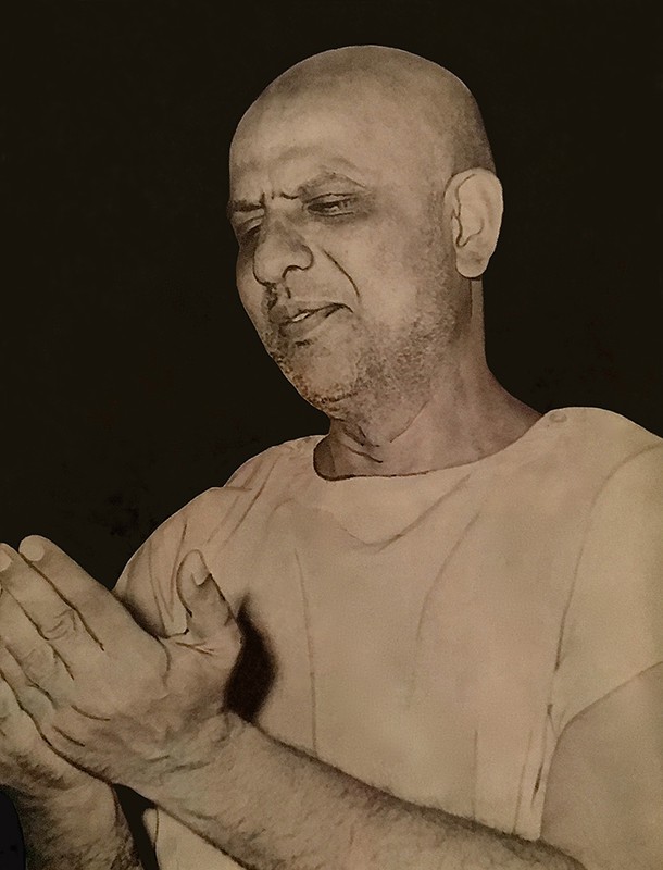 Photo of Swami Kripalvananda (Swami Kripalu) displayed in his Birth Home Memorial.