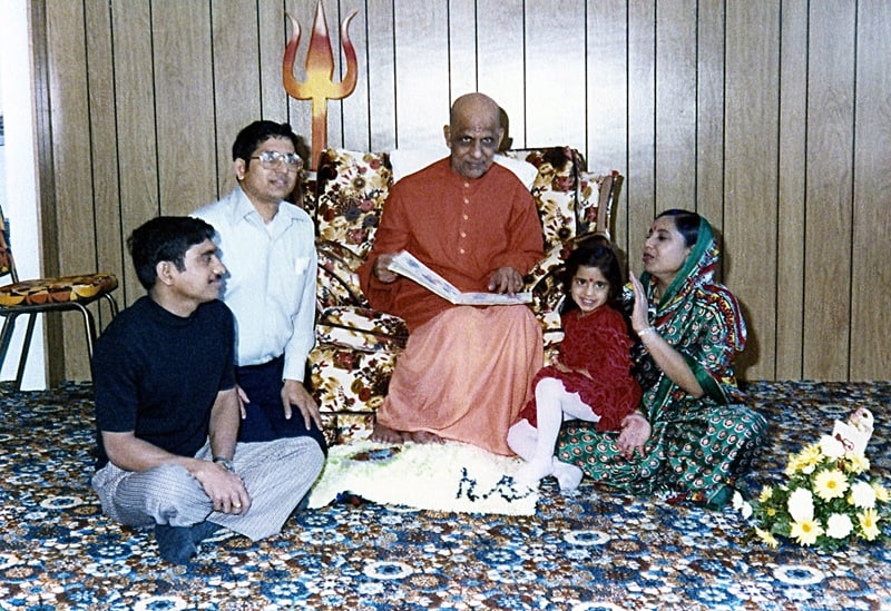 Swami Kripalvananda (Swami Kripalu) in Ramesh and Neeta Panchal's Home in Nebraska.
