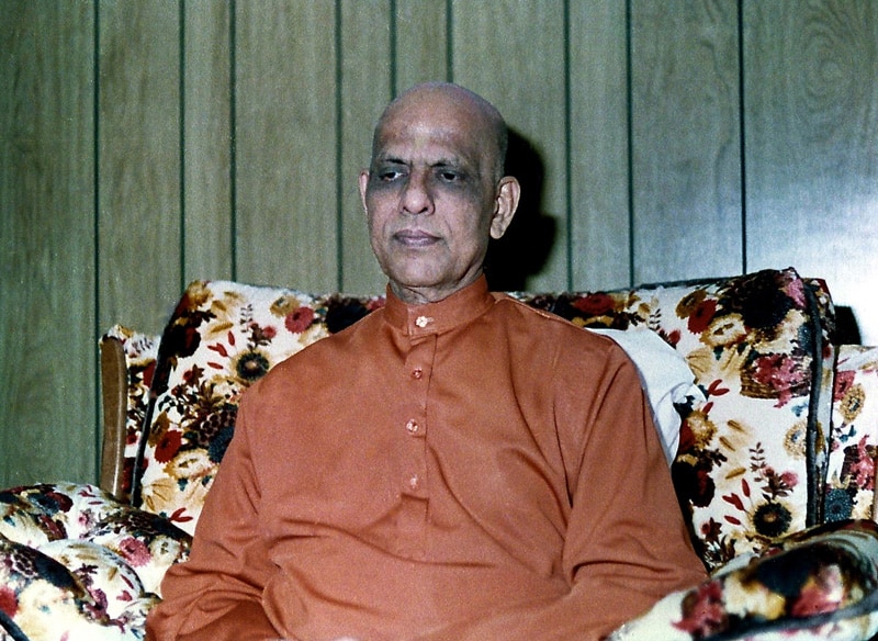 Swami Kripalvananda (Swami Kripalu) in Ramesh and Neeta Panchal's Home in Nebraska.