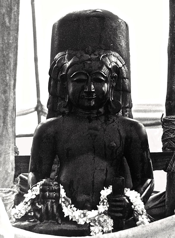 Prana Pratishtha ceremony. Bhagavan Lakulisha before installation within the Brahmeshvar Jyotirshivlang Temple in Kayavarohan—May 3, 1974.