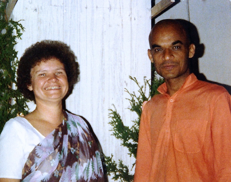 Leela Bruner and Swami Vinit Muni.